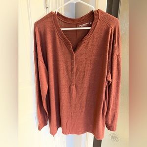 Abercrombie & Fitch Soft A&F Cozy Long Sleeve Henley - Size L